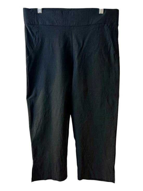 Lavish Pants - Vintage Lavish High Waisted Stretch Capris Rayon Nylon Spandex Blend Black Sz 1X